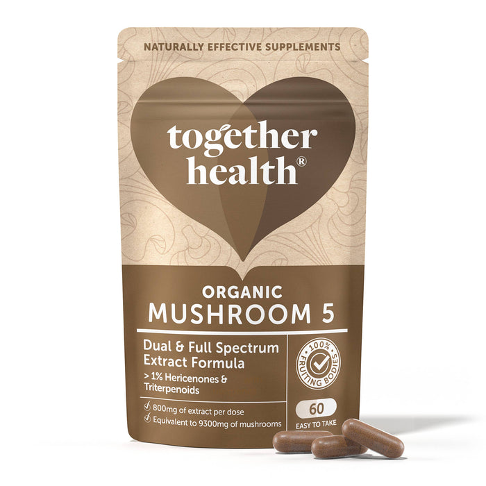 Together health Mushroom 5 Blend – 9300mg – High Strength – 60 Capsules