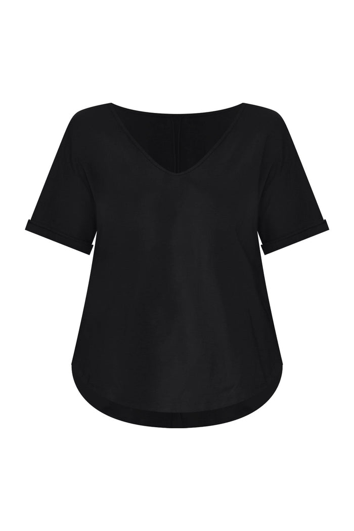 Toronto Black Cotton Tee,ghost-mani