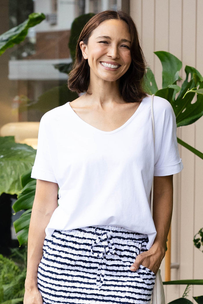 Toronto White Cotton Tee,Lifestyle