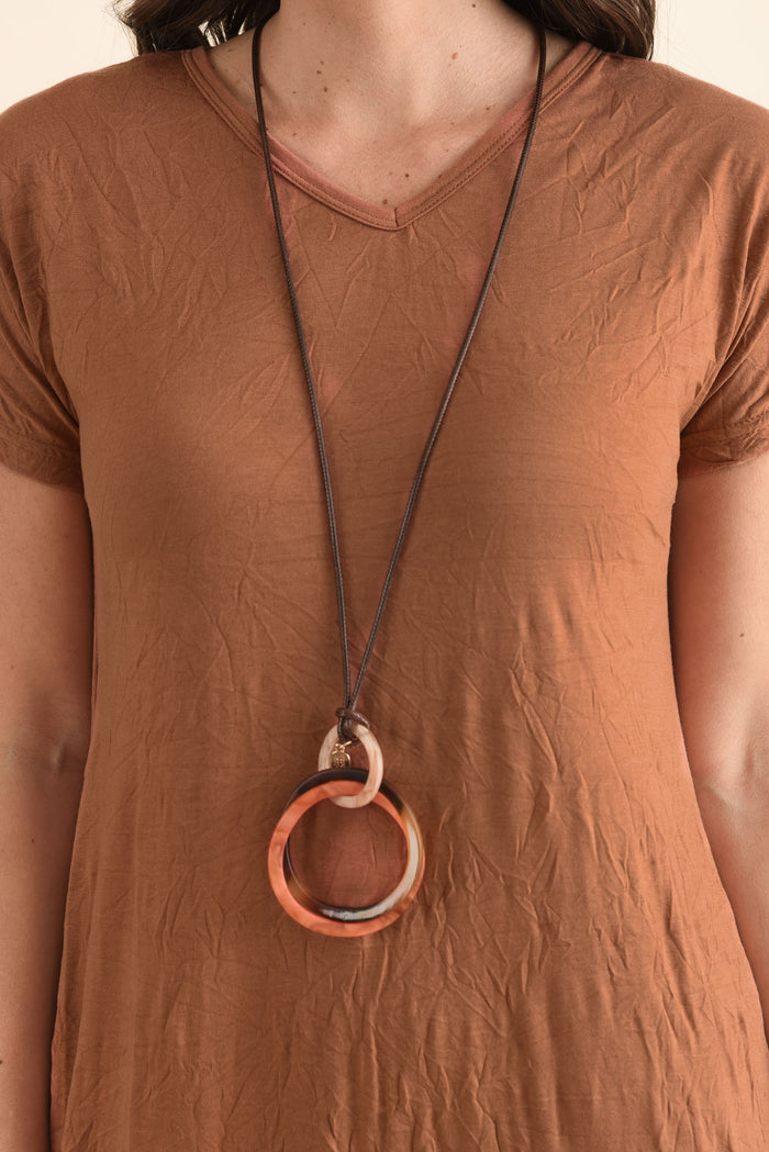 Travel No-Iron Rust Maxi Dress,Detail,Brunette model,alt text|model:MJ