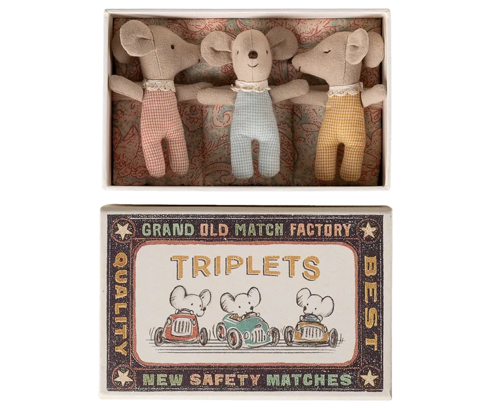 Triplets, Baby mice in matchbox - Checker