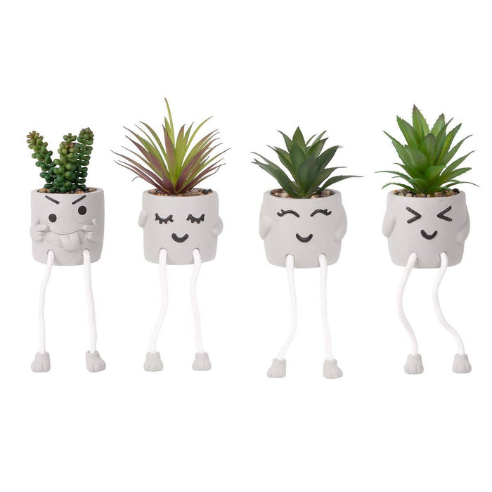 TRUU Artificial Plant in Novelty Pot,4/s, 3.7"Dx5.9"