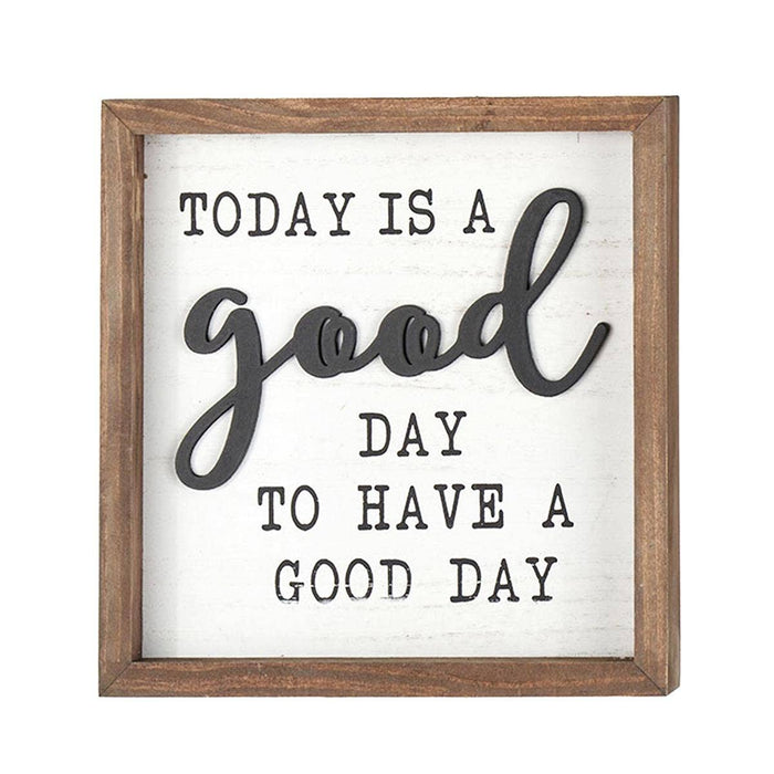 Truu Design Farmhouse Modern Wall Sign, Today is a good day