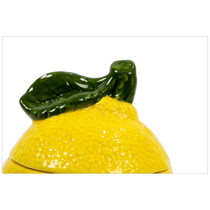 Truu Design Lemon Lidded Jar, 4"x3.5"x5.5", Ceramic