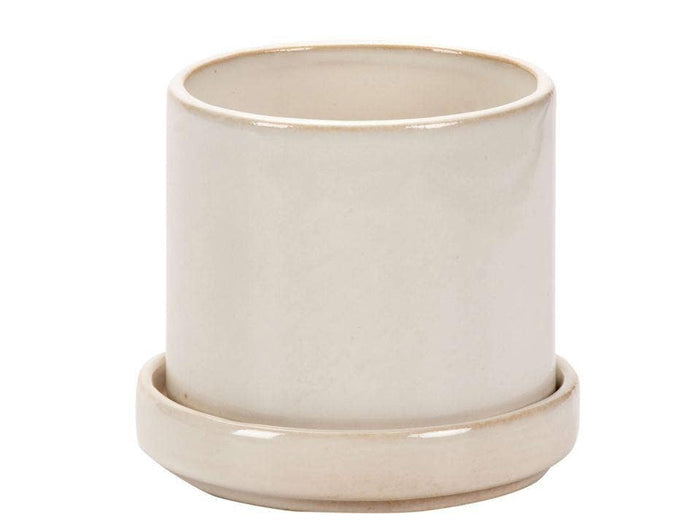 Truu Design Stylish Petra Ceramic Planter with Saucer