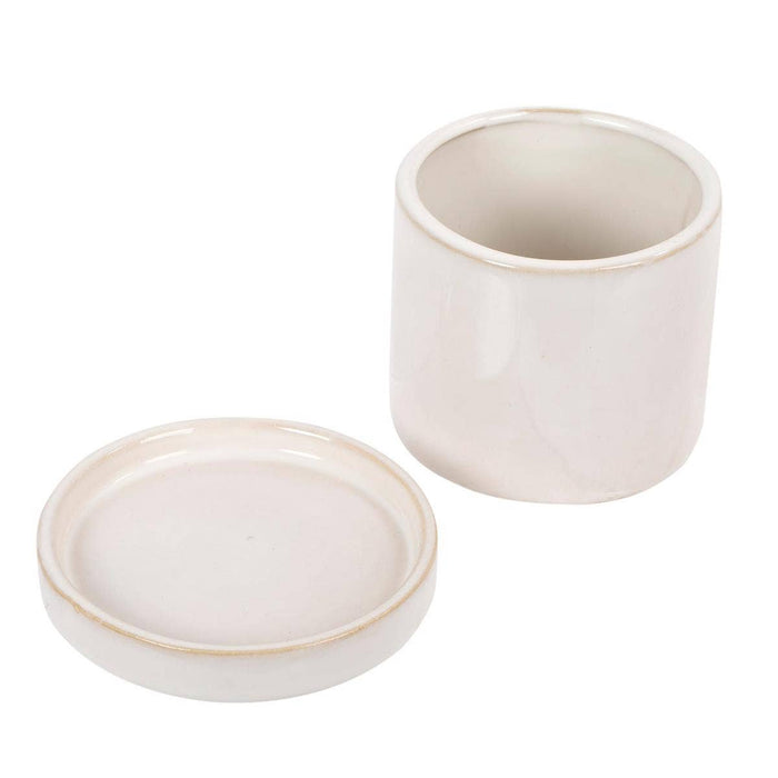 Truu Design Stylish Petra Ceramic Planter with Saucer