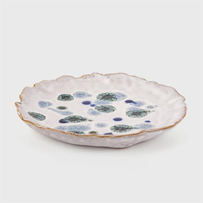 TRUU Mottled Glaze Ceramic Plate, 5.51x5.31x0.79", bbx