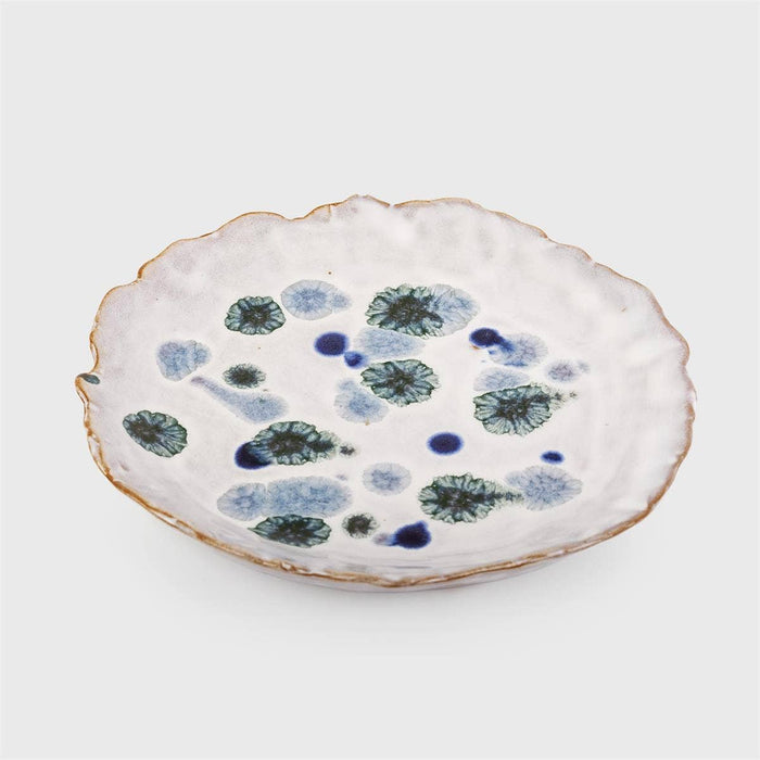 TRUU Mottled Glaze Ceramic Plate, 5.51x5.31x0.79", bbx