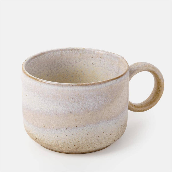 TRUU Reactive Glaze Ceramic Handled Mug , 6.2x4.1x3"