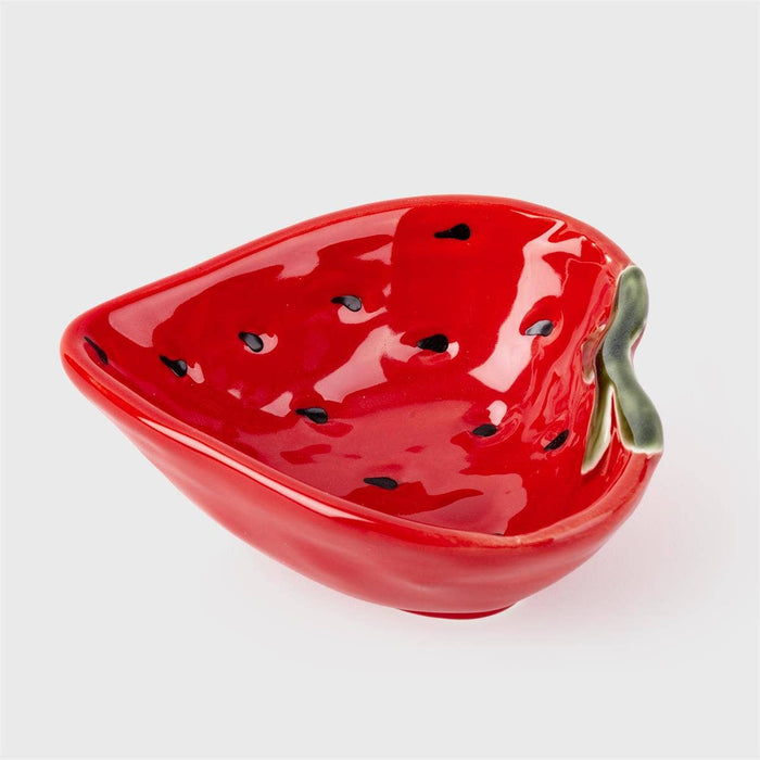 TRUU Strawberry Dish, Ceramic, 3.98x3.75x1.5"