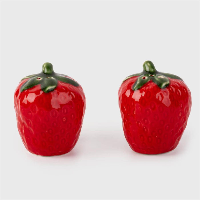 TRUU Strawberry Salt & Pepper Shakers, Set/2, 2"x2.5"