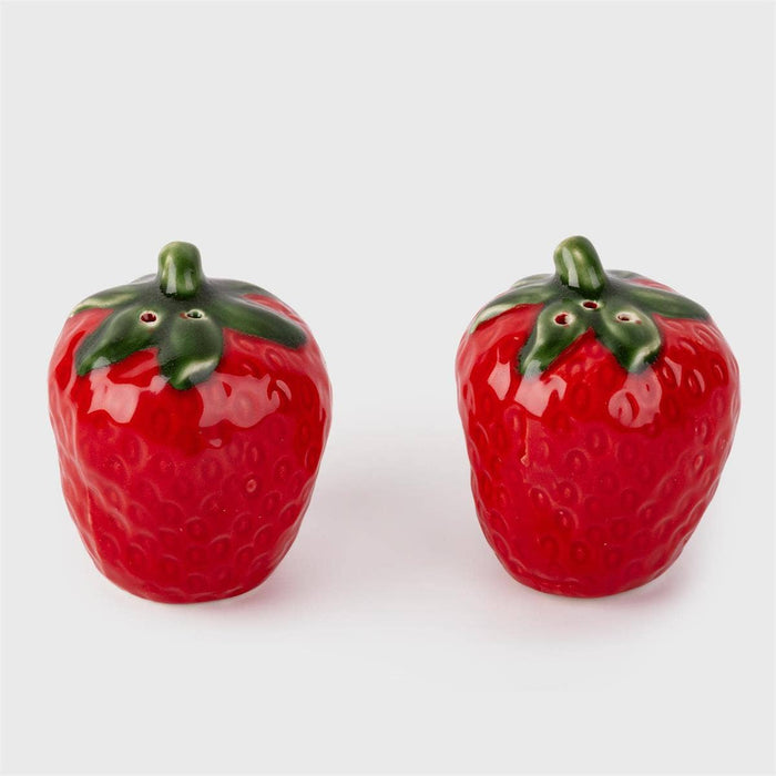 TRUU Strawberry Salt & Pepper Shakers, Set/2, 2"x2.5"