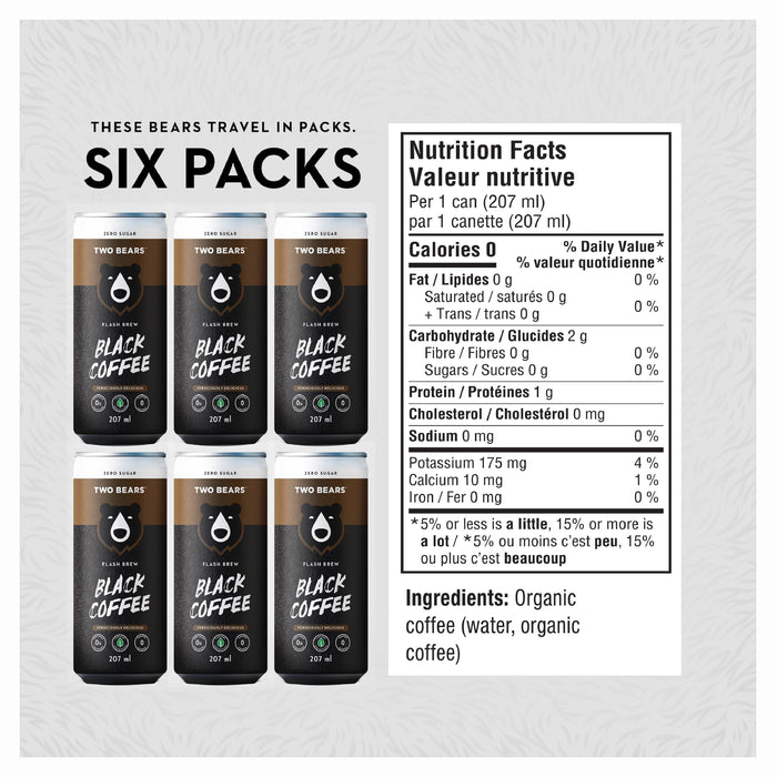 TWO BEARS Black Flash Brew Coffee (207 ml)