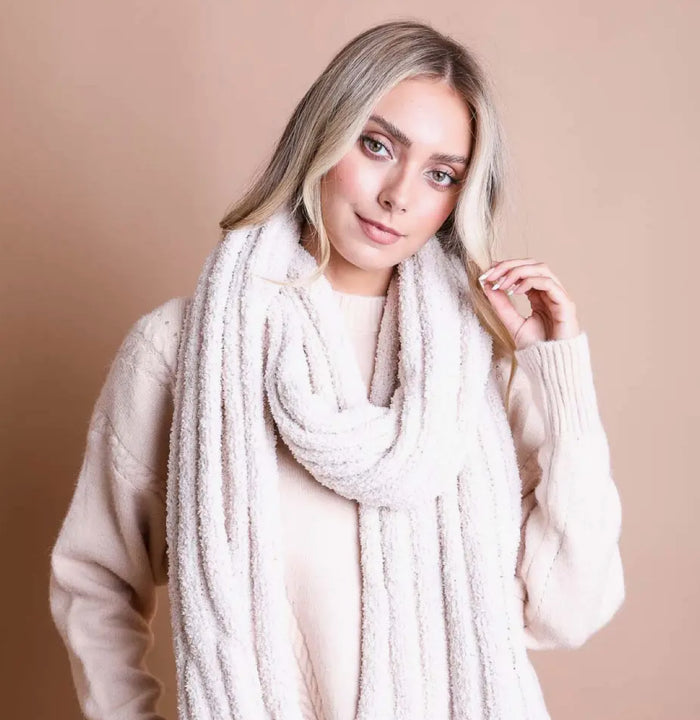 ULTRA SOFT BOUCLE VERTICAL SCARF