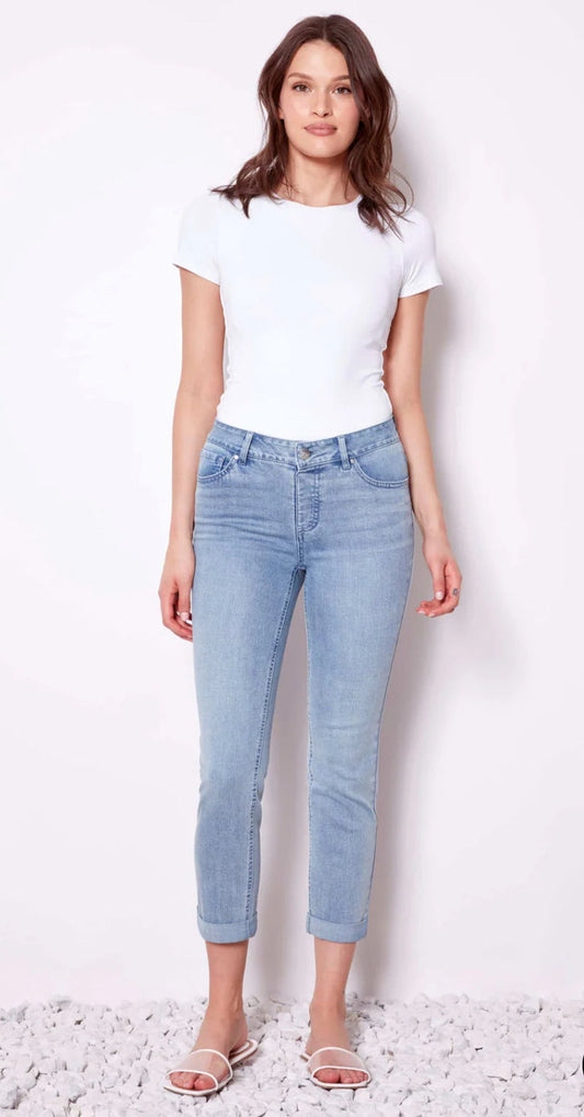 UP! Pants - Tummy Control Jean - Light Blue Denim