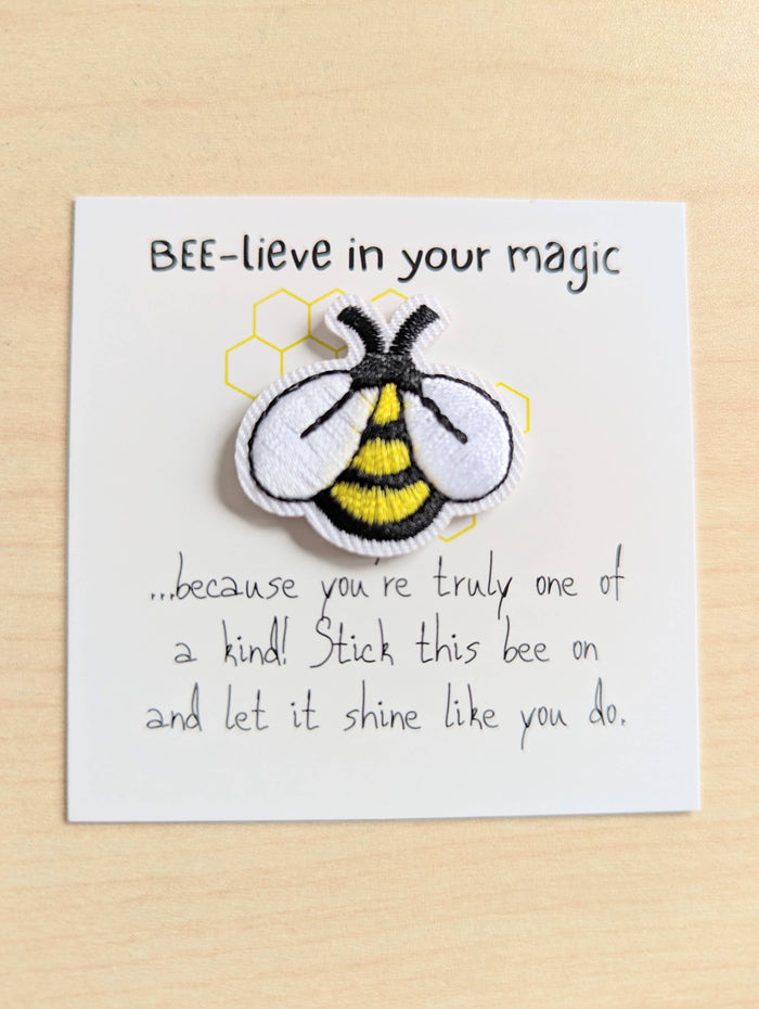 UPLIFTED Believe in Your Magic – Mini Card with Bee Patch