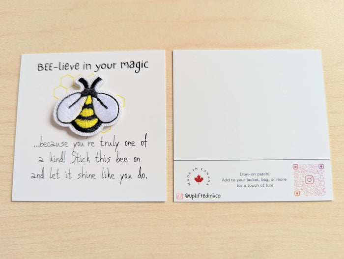 UPLIFTED Believe in Your Magic – Mini Card with Bee Patch