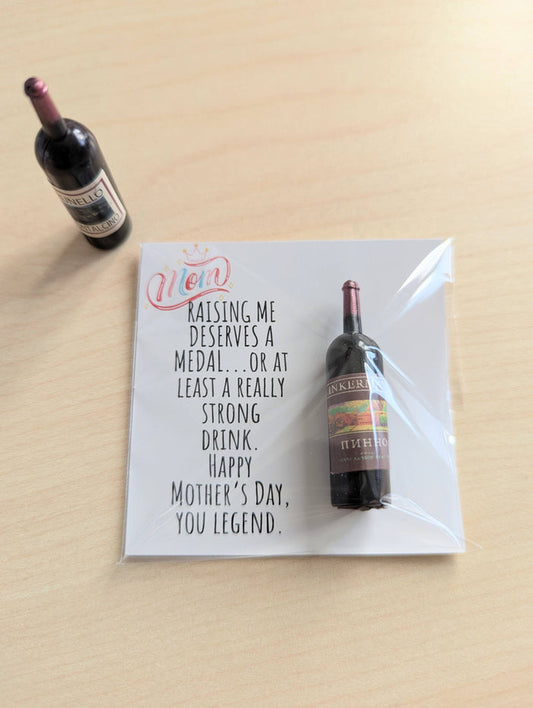 UPLIFTED Funny Mother’s Day Card for Mom – Strong Drink Humor Card –