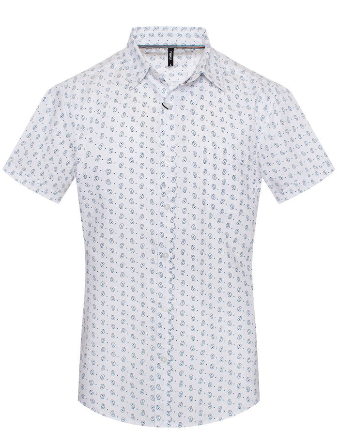 URBAN FITZ TOKU Classic Paisley Print Short-Sleeve Shirt