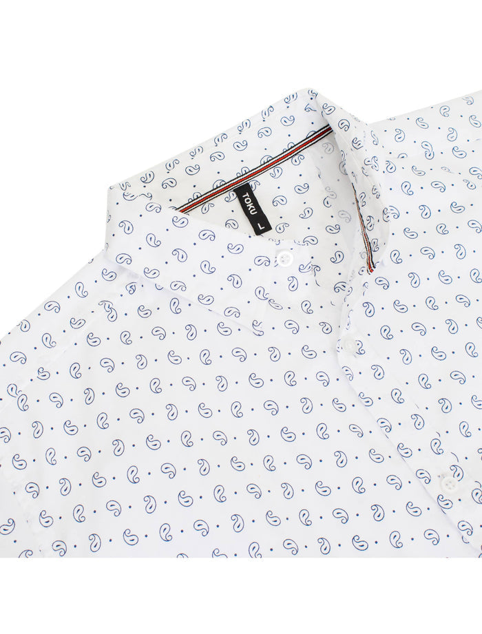 URBAN FITZ TOKU Classic Paisley Print Short-Sleeve Shirt
