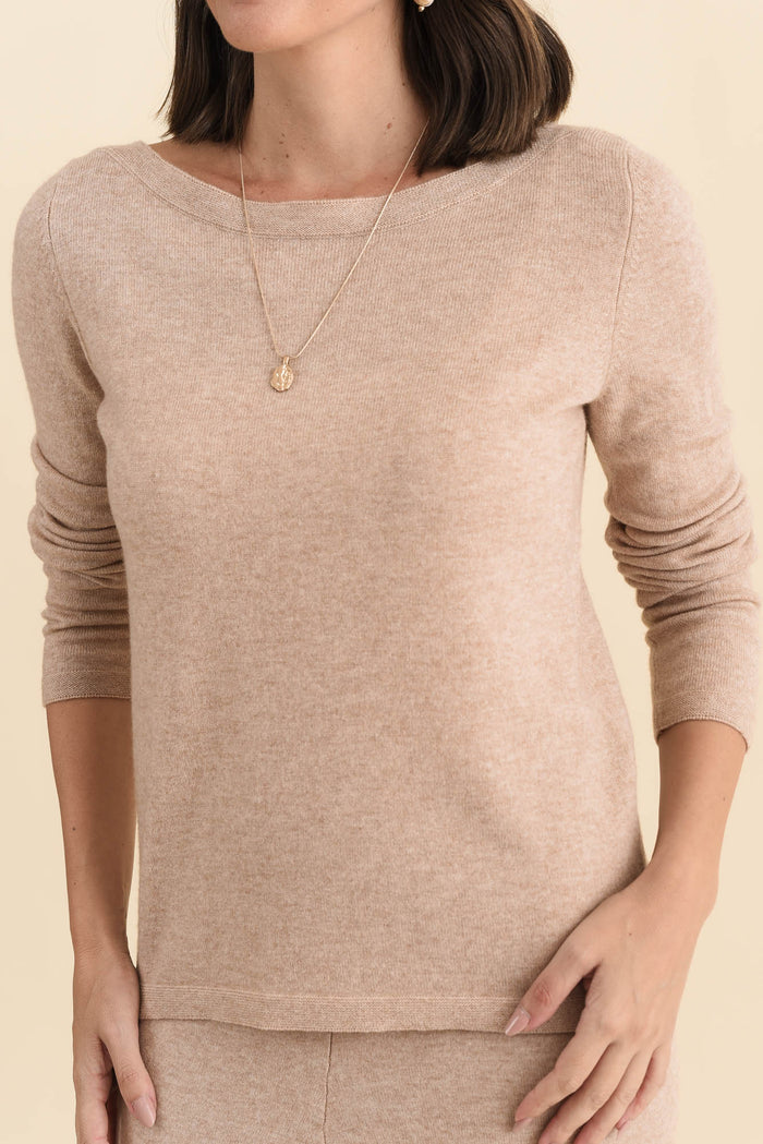 Valery Beige Wool Cashmere Jumper