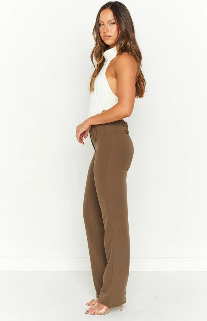 Vice Taupe Low Waist Pant