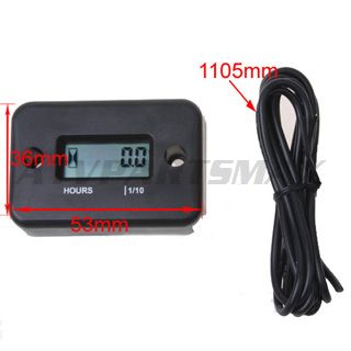 Waterproof Hour Meter for Motorcycle, Pocket Bike, Scooter