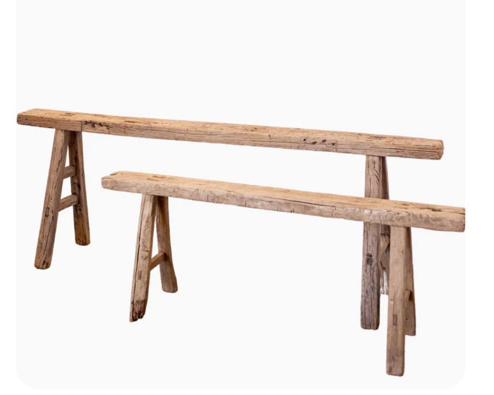 WOODEN DISTRESSED BENCH