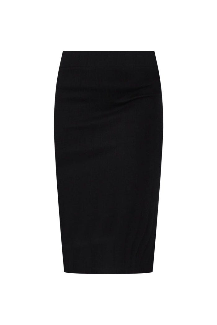 Yuki Black Cotton Blend Ribbed Skirt,ghost-mani