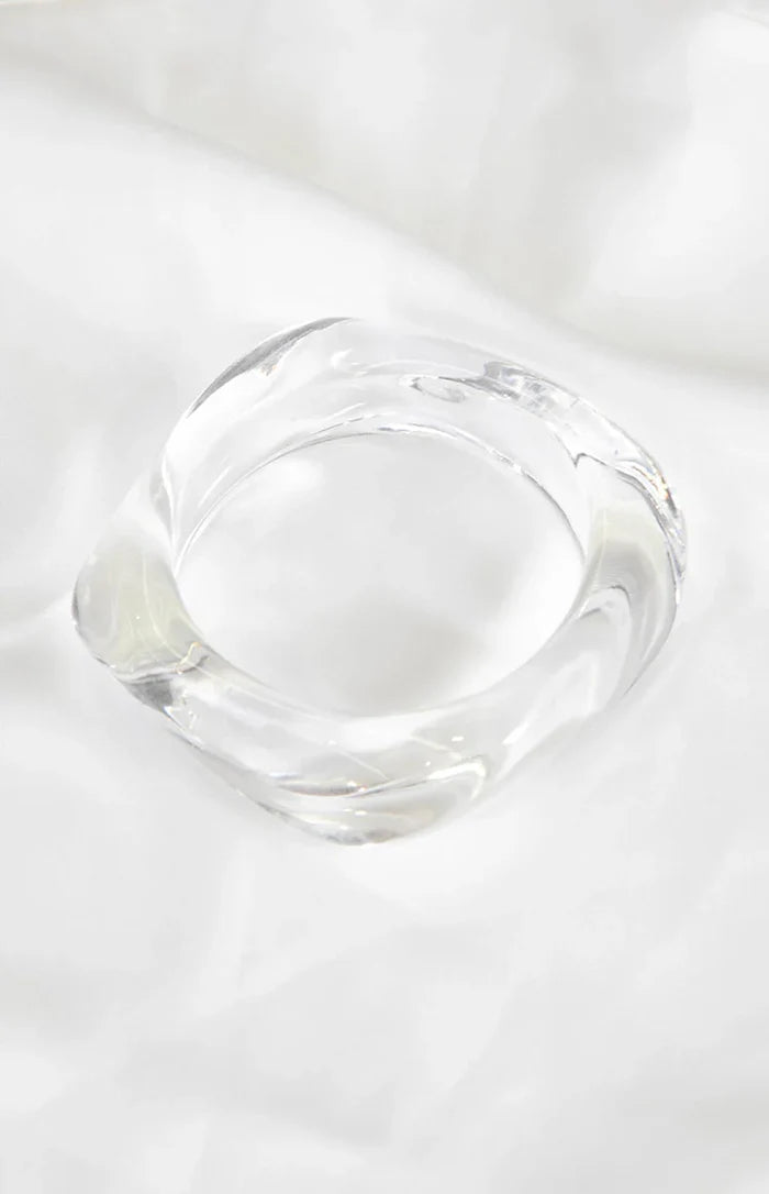 Zantie Clear Resin Square Bangle