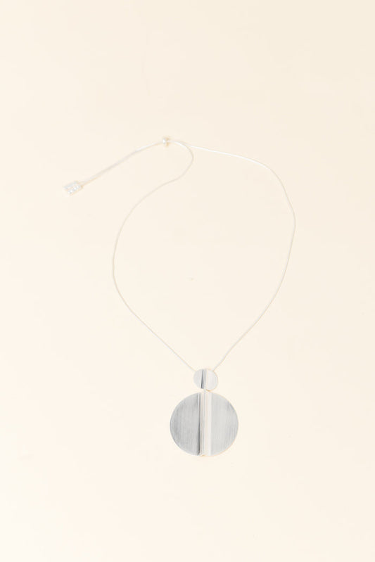 Zarah Silver Disc Necklace