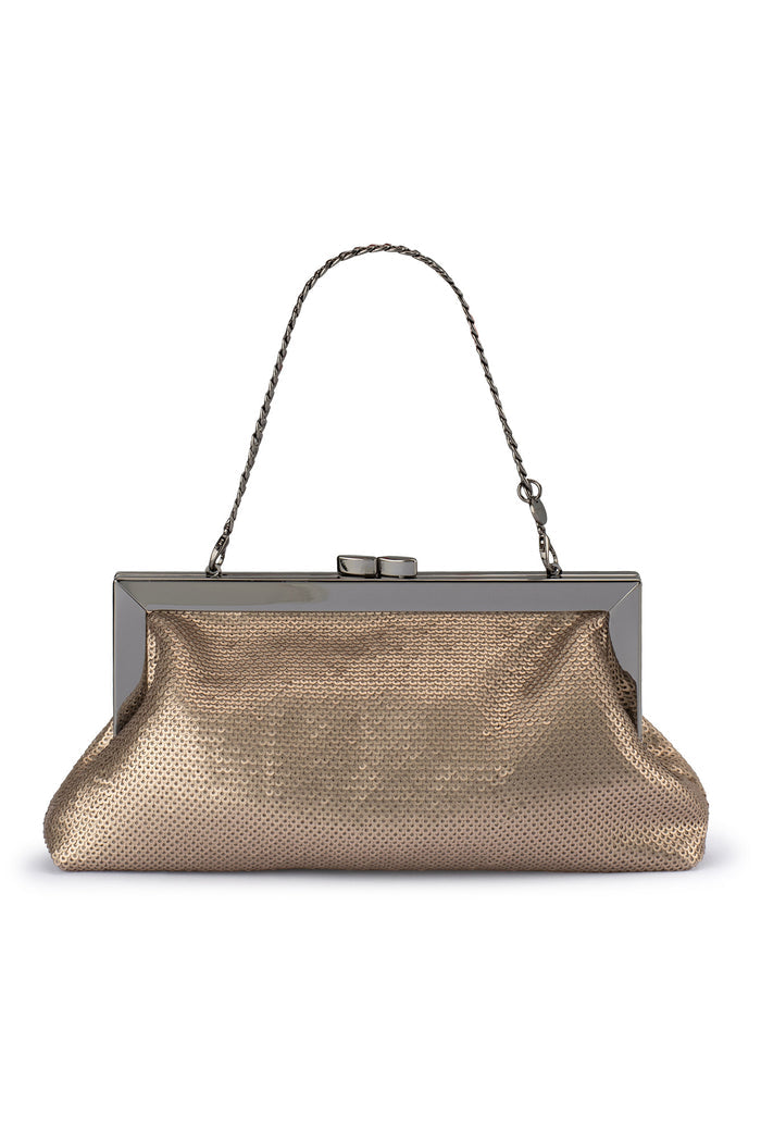 Zephyr Champagne Sequin Clutch