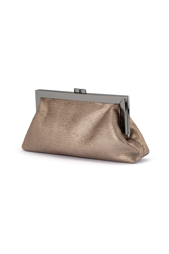 Zephyr Champagne Sequin Clutch