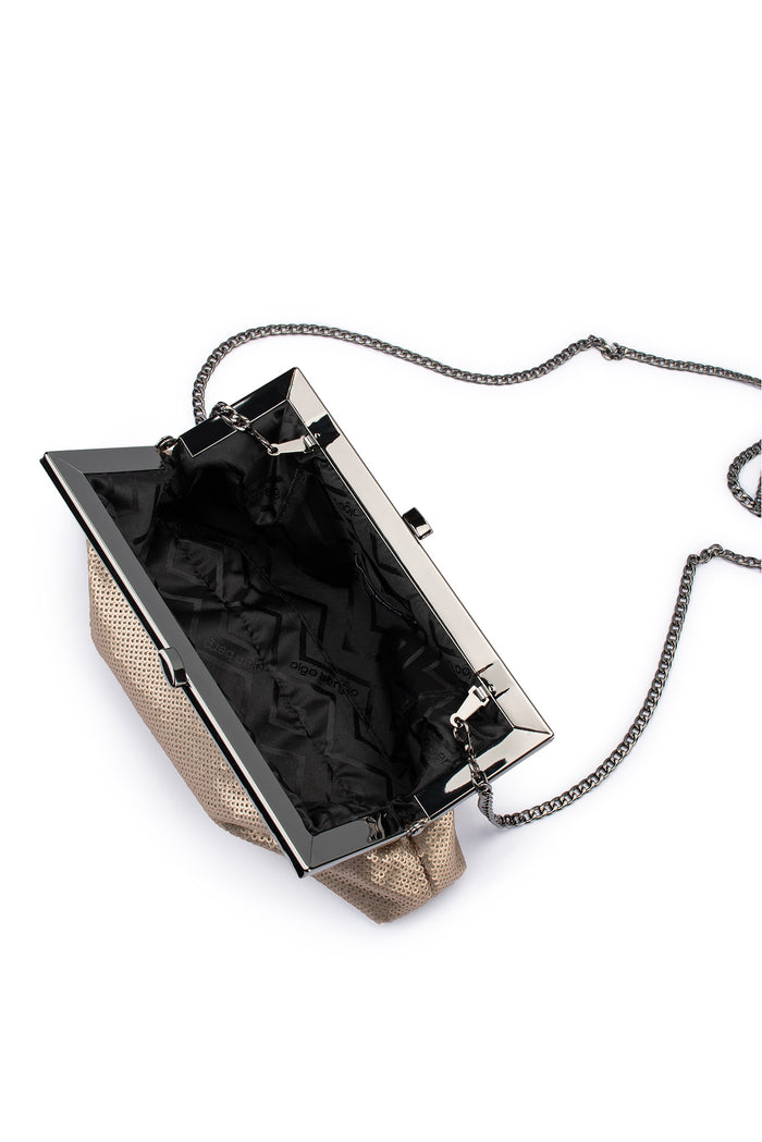 Zephyr Champagne Sequin Clutch