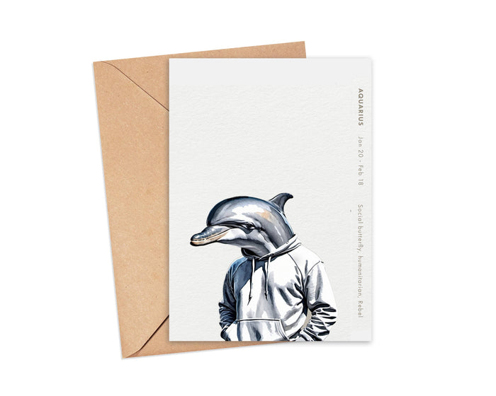Zodiac Aquarius Card