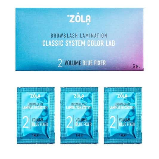 ZOLA Color Lab Lamination System in Sachet 02 Volume Blue Fixer, 3 x 1 ml Eyebrow & Lash lamination ZOLA