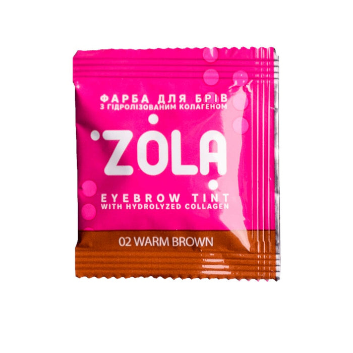 ZOLA Eyebrow Tint With Collagen 02 Warm Brown, 5 ml Eyebrow tint ZOLA