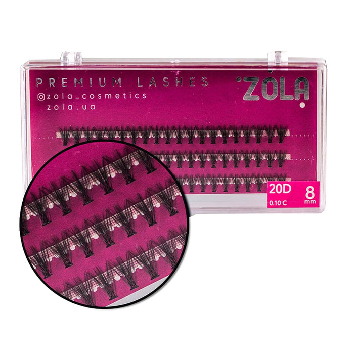 ZOLA Lash Clusters Extension 20D 8 mm Lash Clusters ZOLA