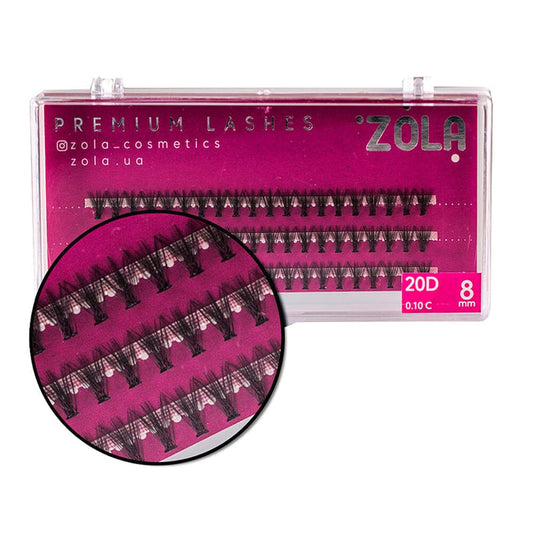 ZOLA Lash Clusters Extension 20D 8 mm Lash Clusters ZOLA