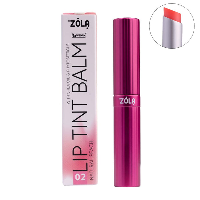 ZOLA Lip Tint Balm 02 Peach Natural Lipstick ZOLA