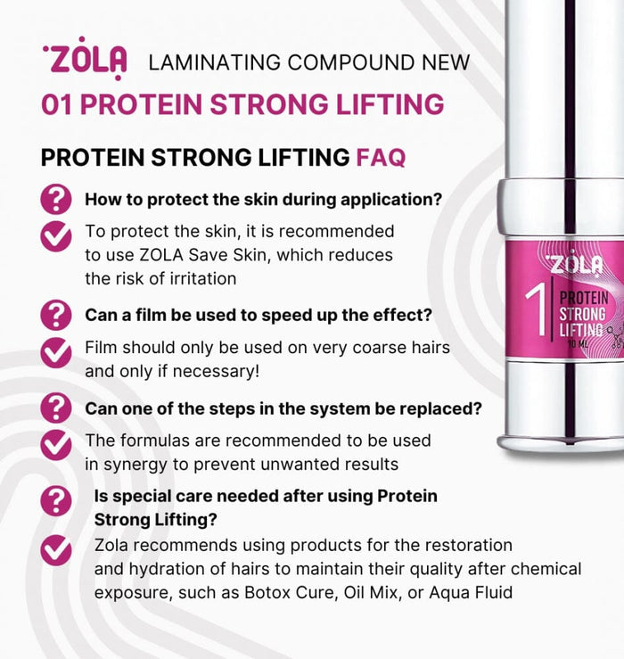 ZOLA Pink Lamination System 01 Protein Strong Lifting, 10 ml Eyebrow & Lash lamination ZOLA