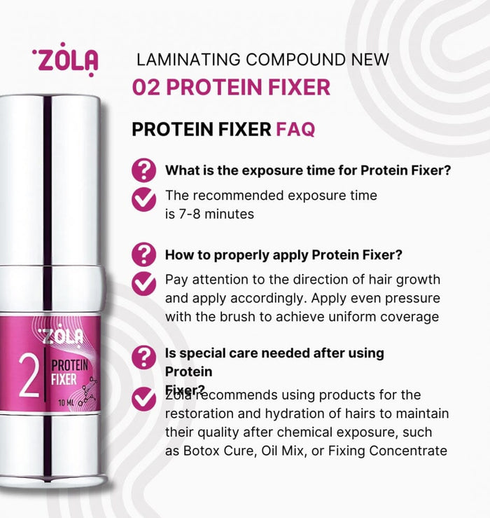 ZOLA Pink Lamination System 02 Protein Fixer, 10 ml Eyebrow & Lash lamination ZOLA