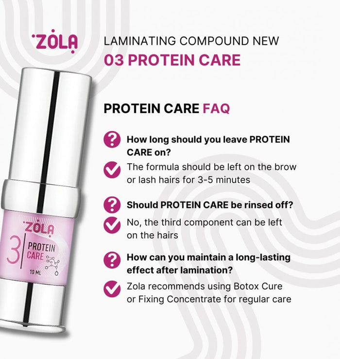 ZOLA Pink Lamination System 03 Protein Care, 10 ml Eyebrow & Lash lamination ZOLA