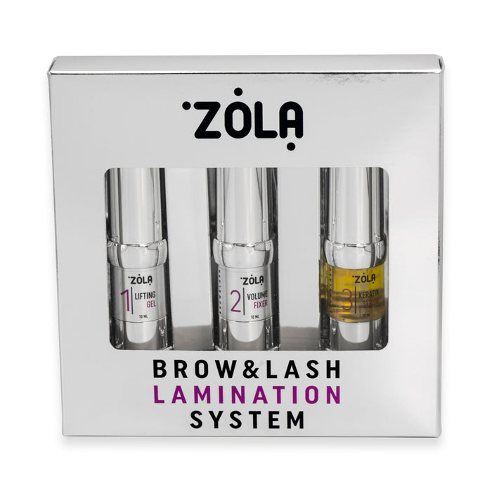 ZOLA Silver Brow&Lash Lamination System Set, 3 x 10 ml Eyebrow & Lash lamination ZOLA