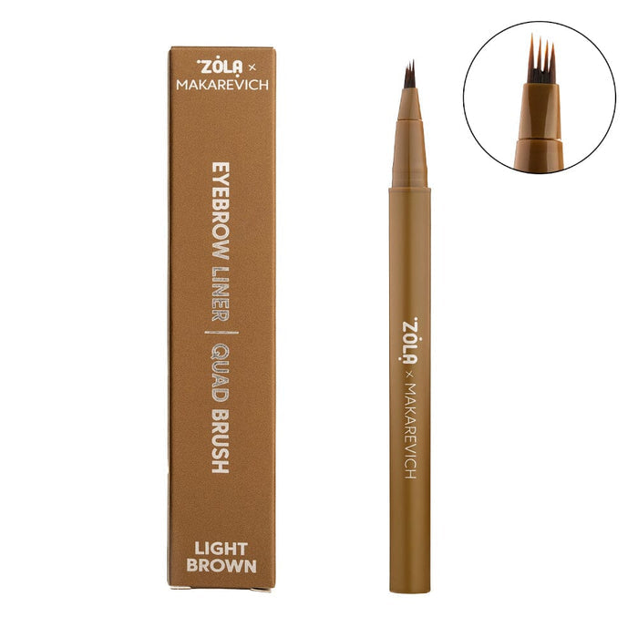 ZOLA x Makarevich Light Brown Eyebrow Liner with Quad Brush Eyebrow Liner ZOLA