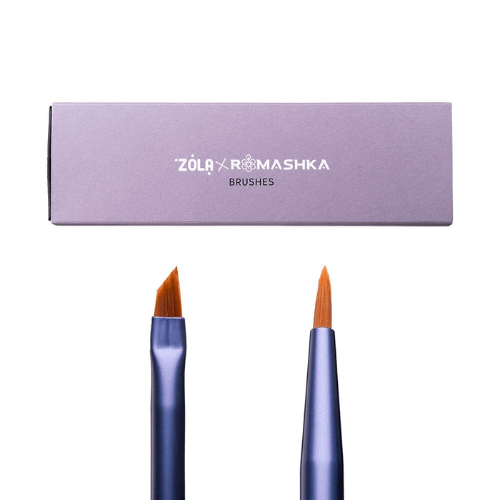 ZOLA x Romashka Professional Eyebrow and Eyelash Brush Set Eyebrow and Eyelash Shaping Brushes ZOLA